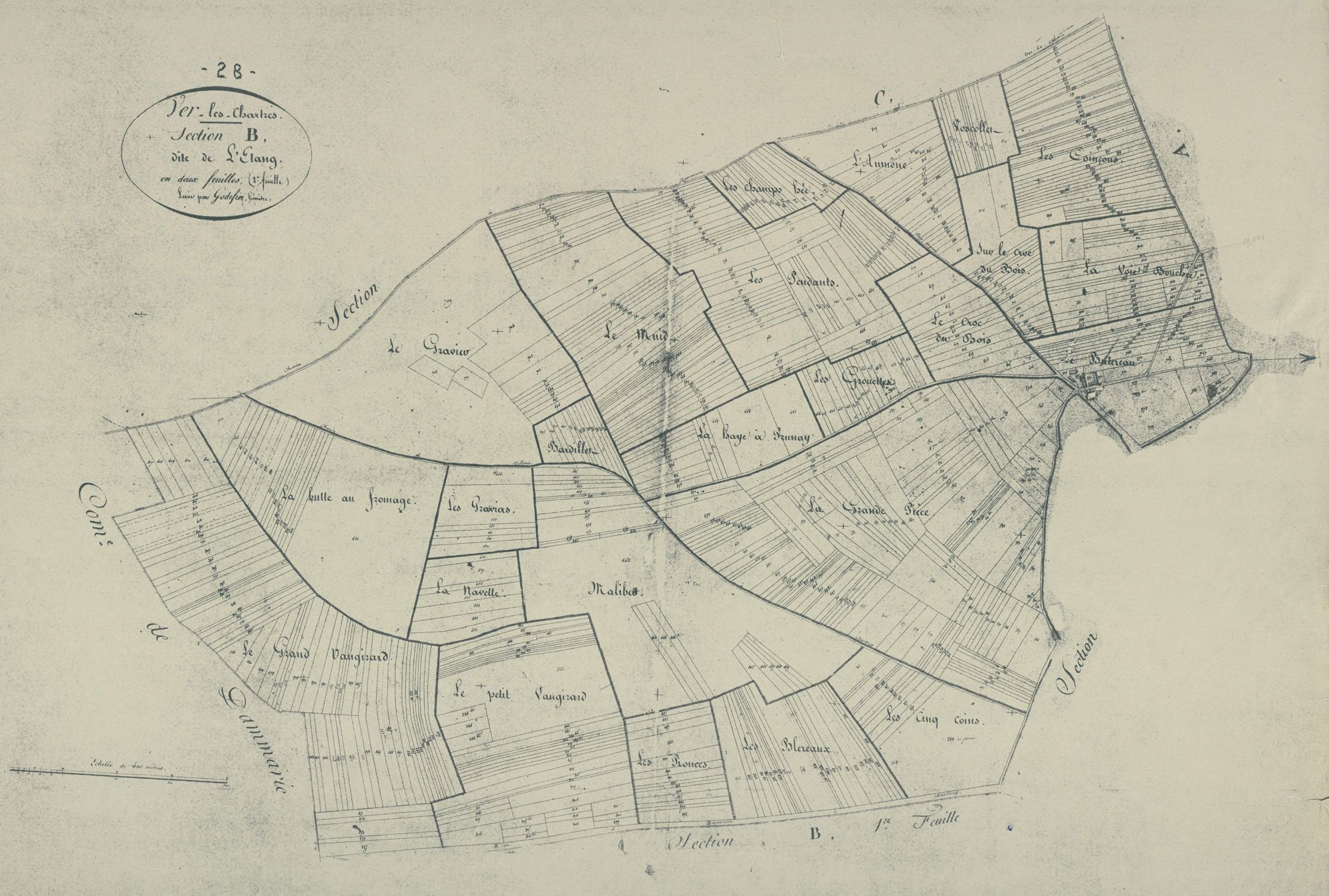 Section B, l'Etang, feuille 2.