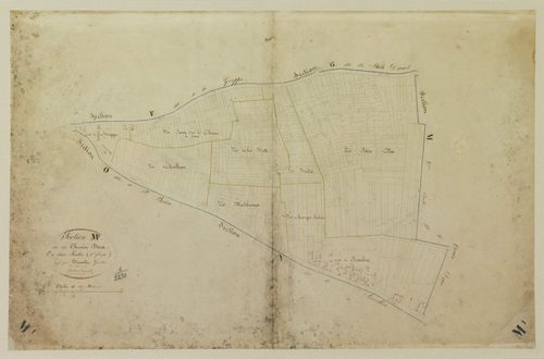 Section M, le Chemin Doux, feuille 1 / Levée par Démoulin, Géomètre.