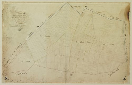 Section M, le Chemin Doux, feuille 2 / Levée par Démoulin, Géomètre.