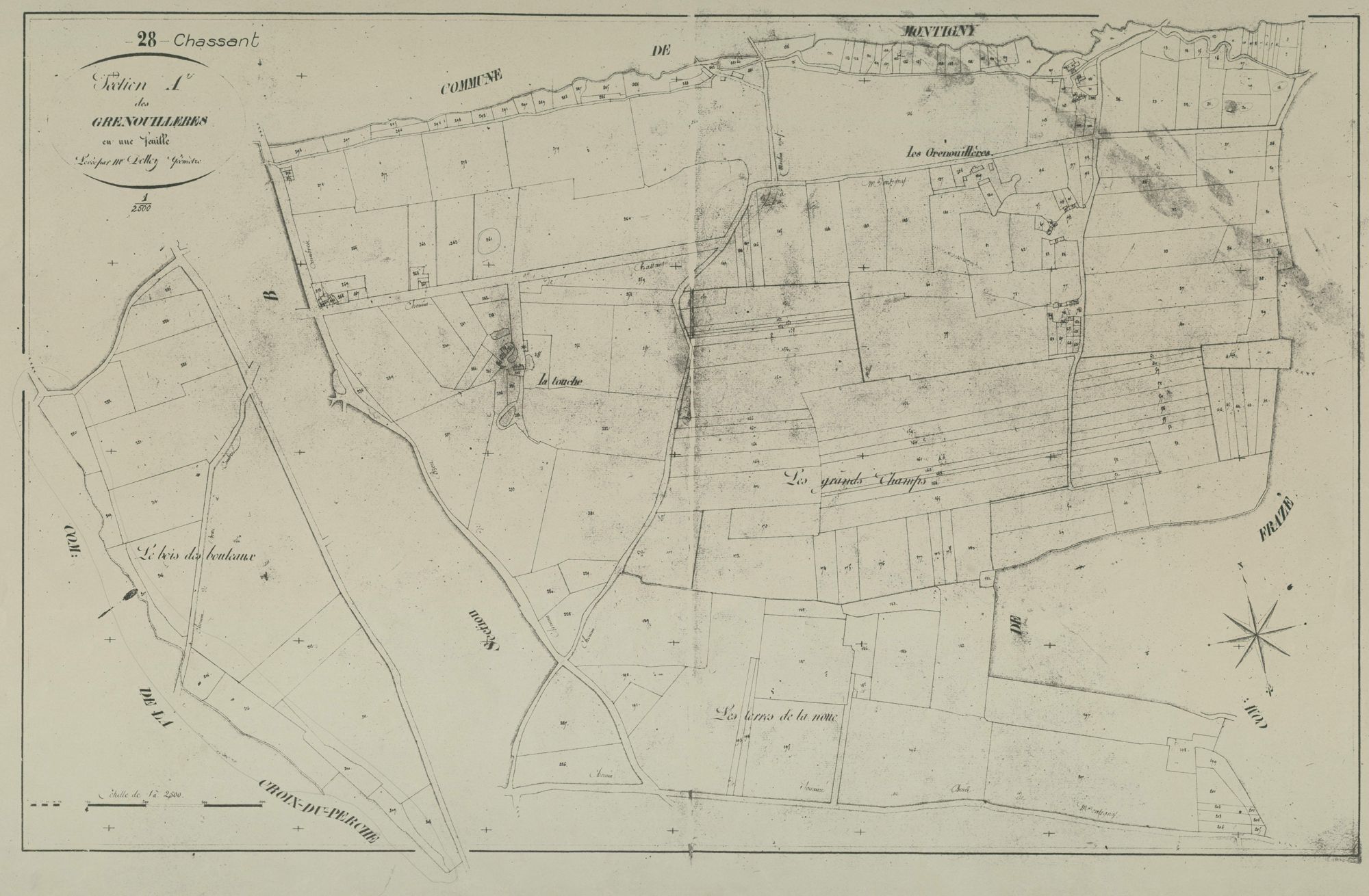 Section A, les Grenouillères, en une feuille.