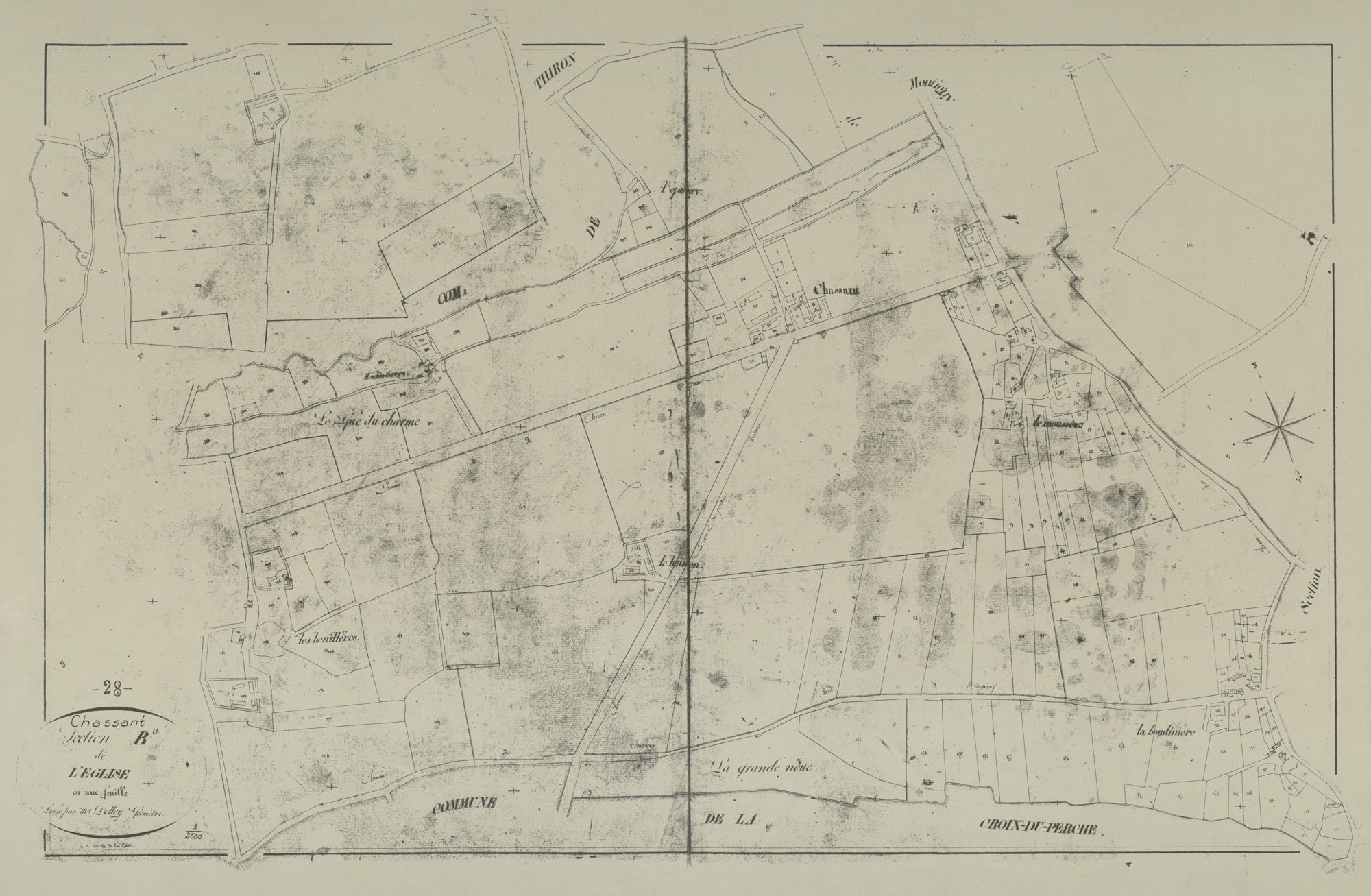 Section B, l'Eglise, en une feuille.