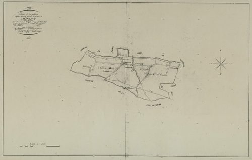 Tableau d'assemblage du plan parcellaire.