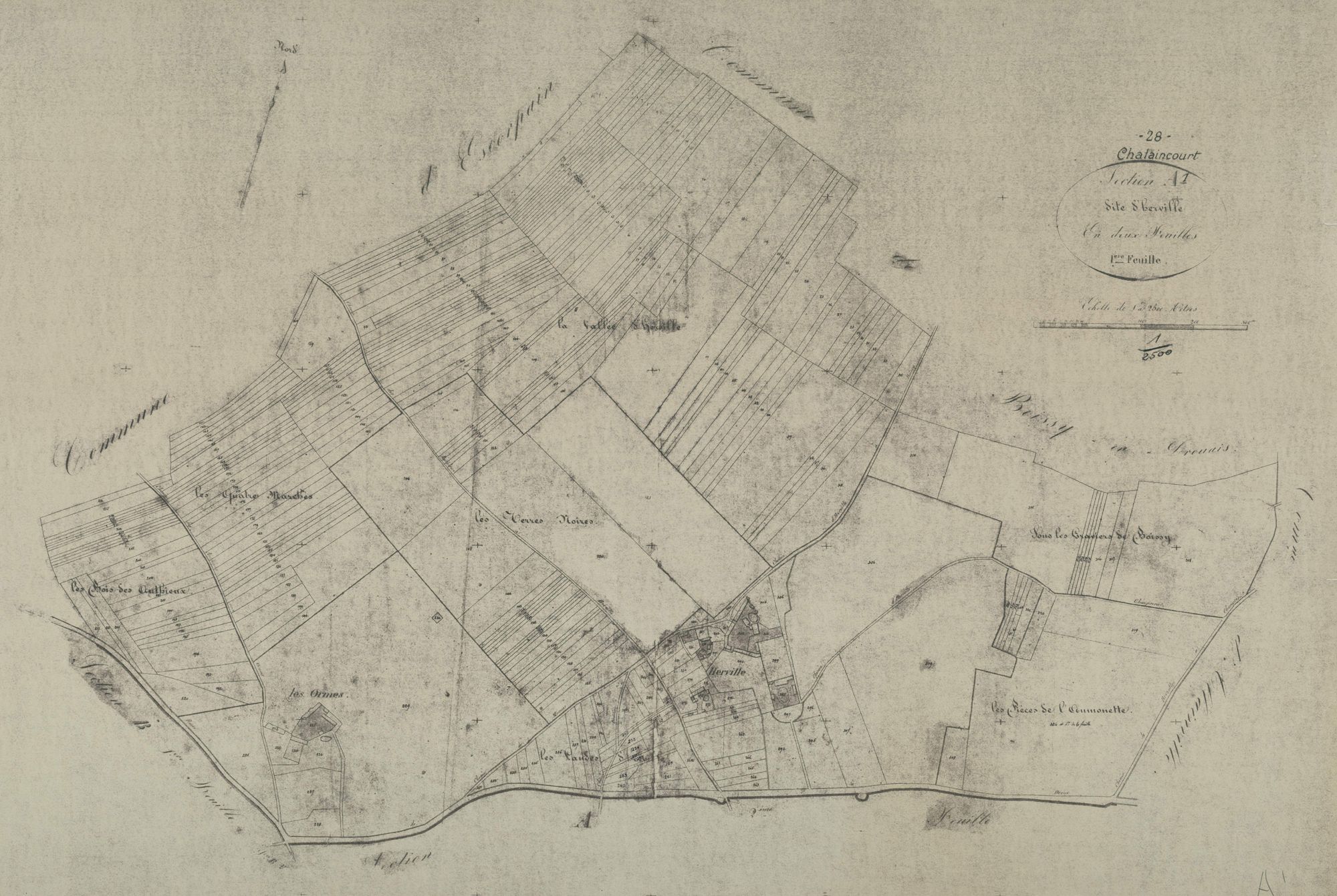 Section A, Herville, feuille 1.