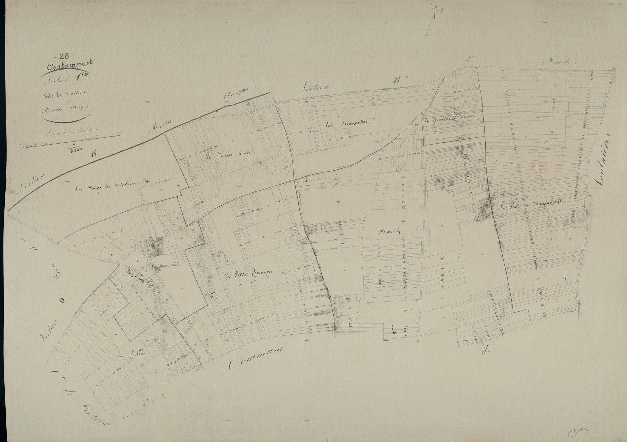 Section C, Groslière, en une feuille.