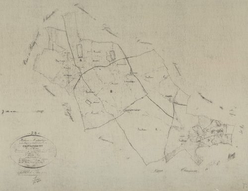Tableau d'assemblage du plan parcellaire.