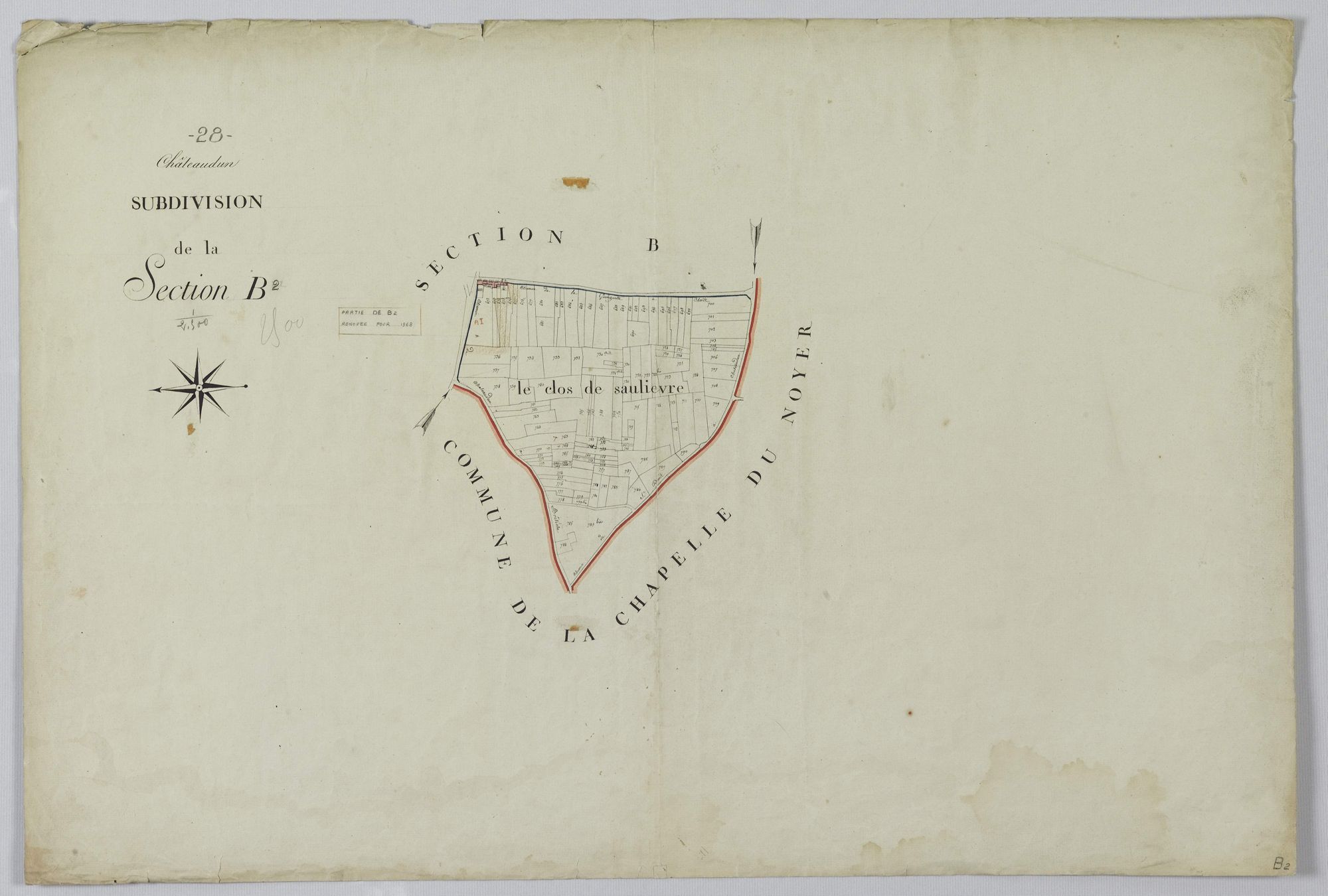Subdivision de la section B, feuille 2.