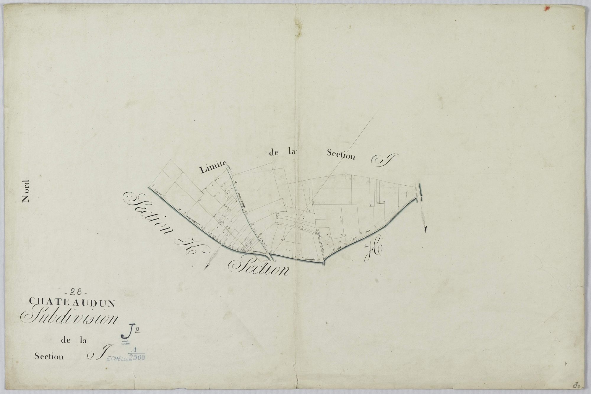 Subdivision de la section J, feuille 2.