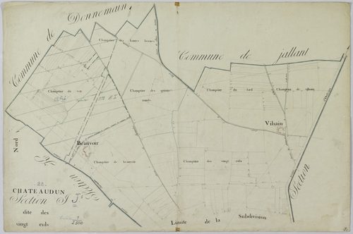 Section J, les Vingt Culs, feuille 1.