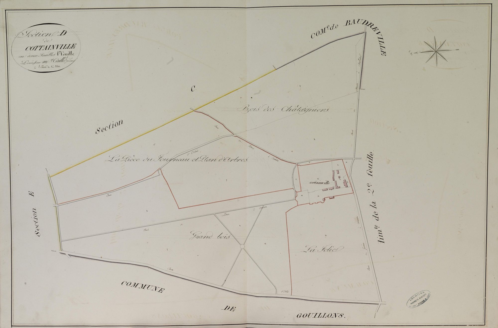 Section D, Coltainville, feuille 1.