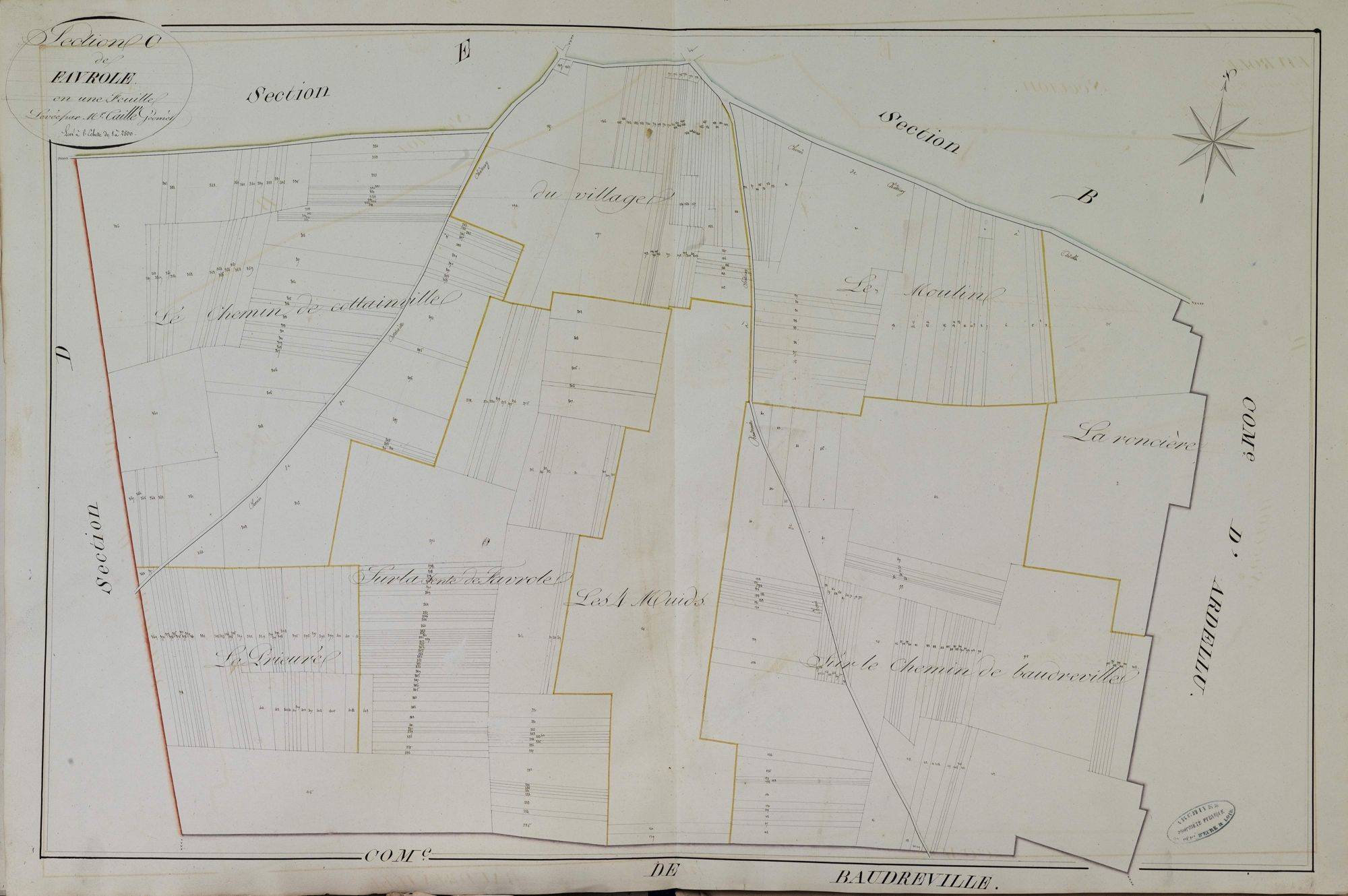 Section C, Favrole, en une feuille.