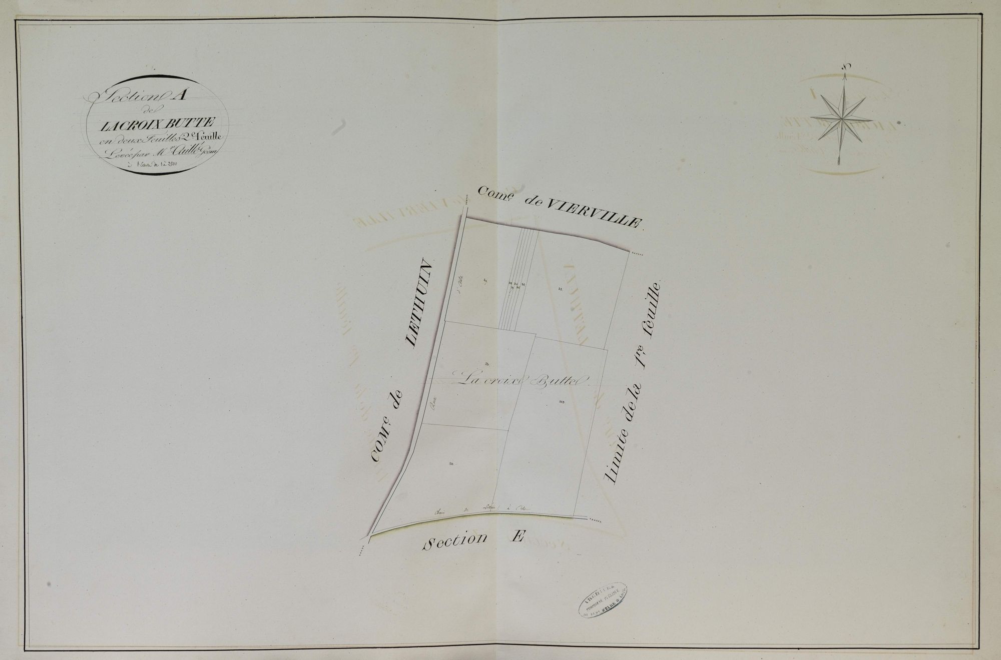 Section A, la Croix Bute, feuille 2.