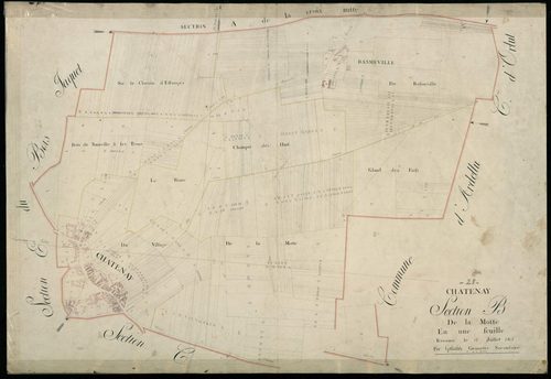 Section B, la Motte, en une feuille / Terminée par Monsieur Gallais, Géomètre secondaire.