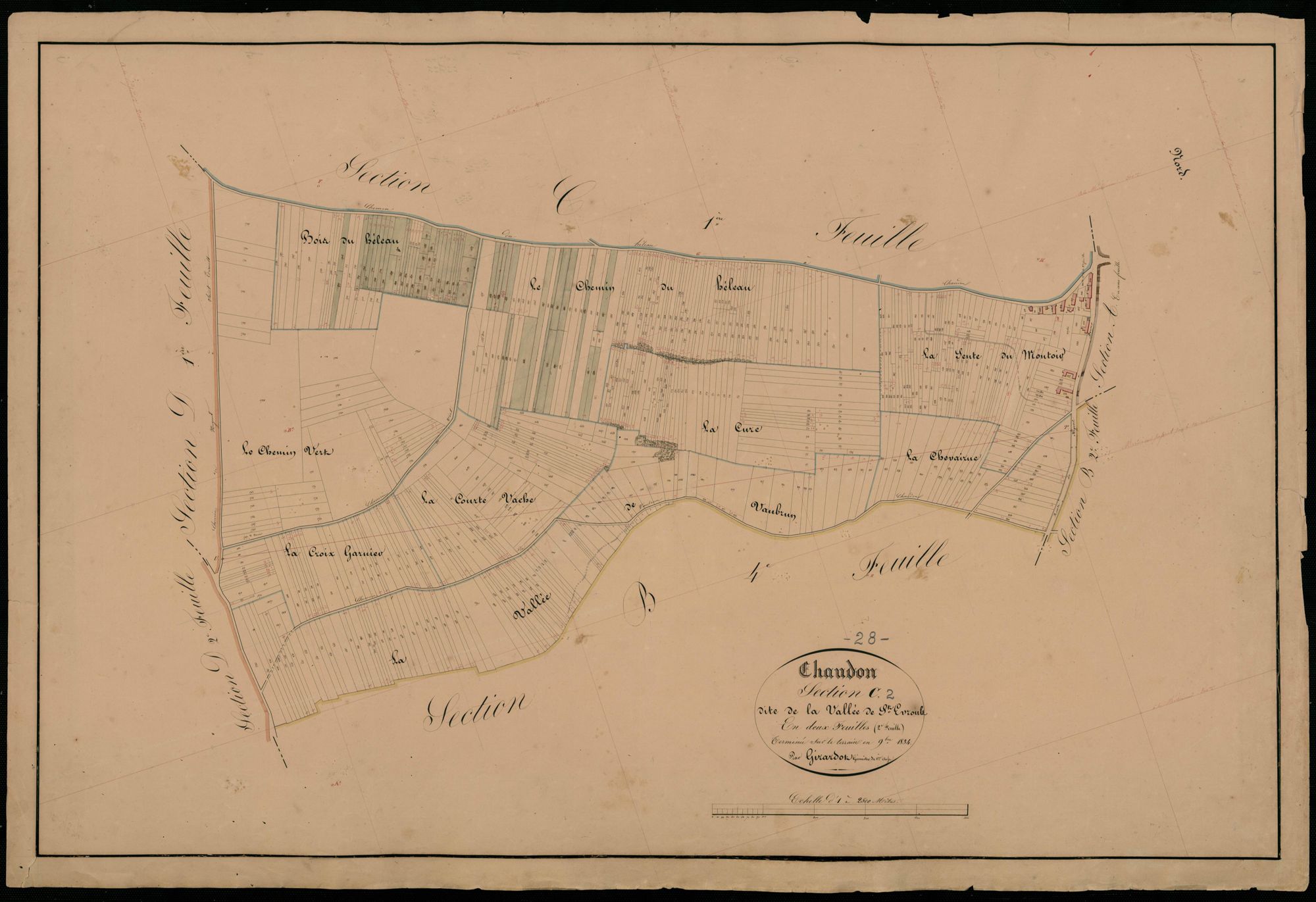 Section C, la Vallée de Saint-Evroult, feuille 2.