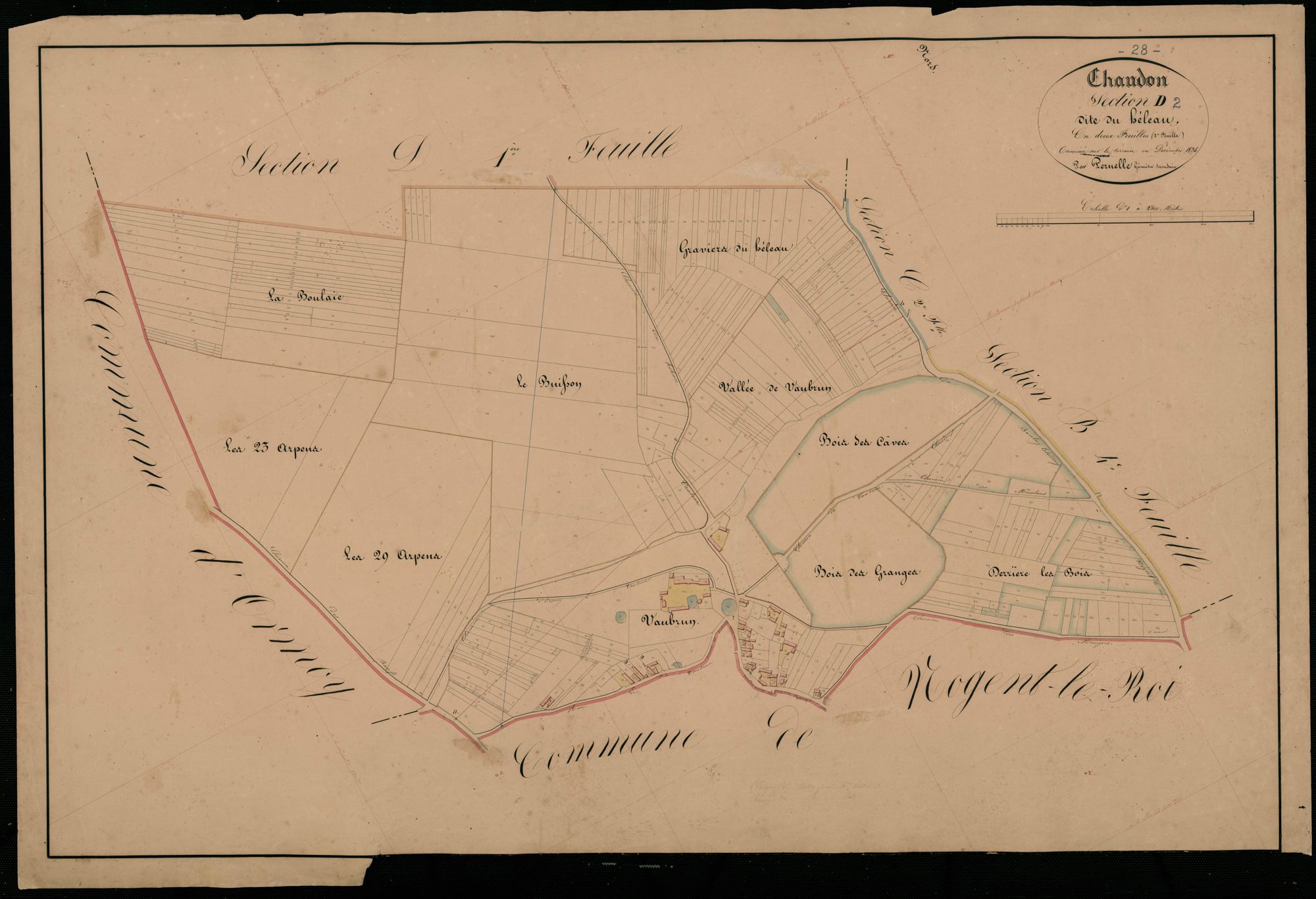 Section D, le Héleau, feuille 2.