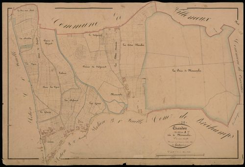 Section A, Mormoulin, en une feuille / Terminée sur le terrain par Monsieur Girardot, Géomètre de 1ère classe.