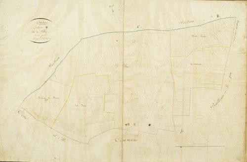 Section D, Villée, en une feuille / Levée par Delié, géomètre.
