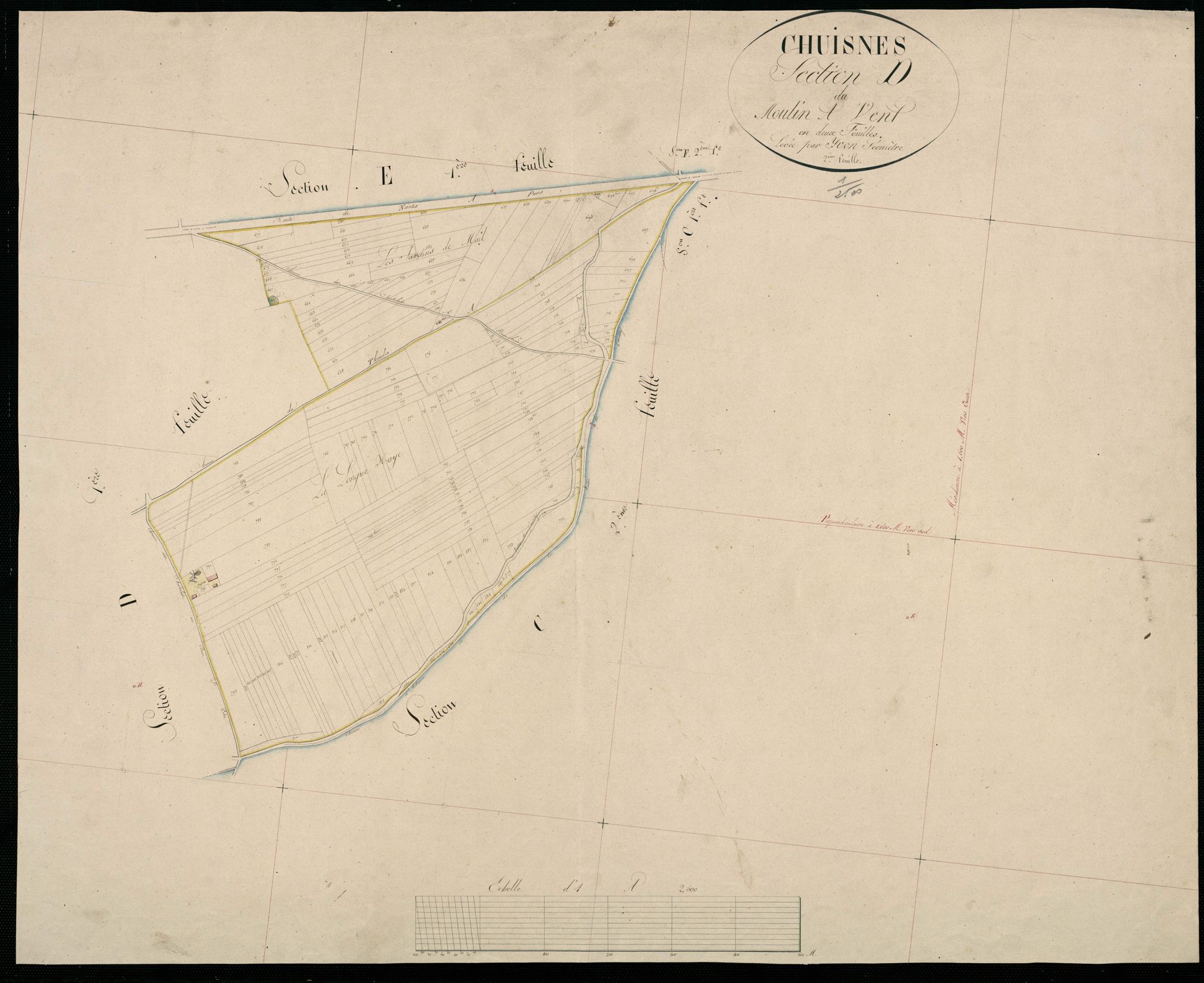 Section D, le Moulin à Vent, feuille 2.