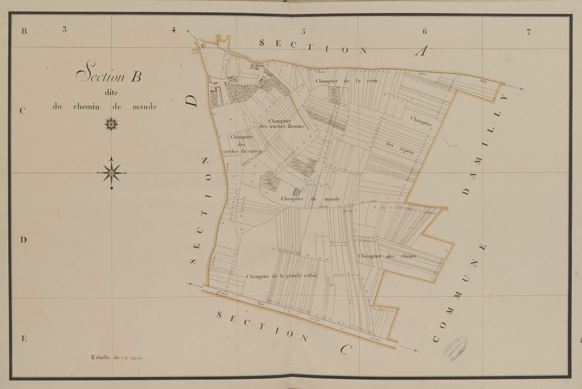 Section B, le Chemin de Mande, en une feuille.