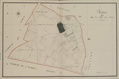 Section D, les Vingt Trois Setiers, en une feuille.