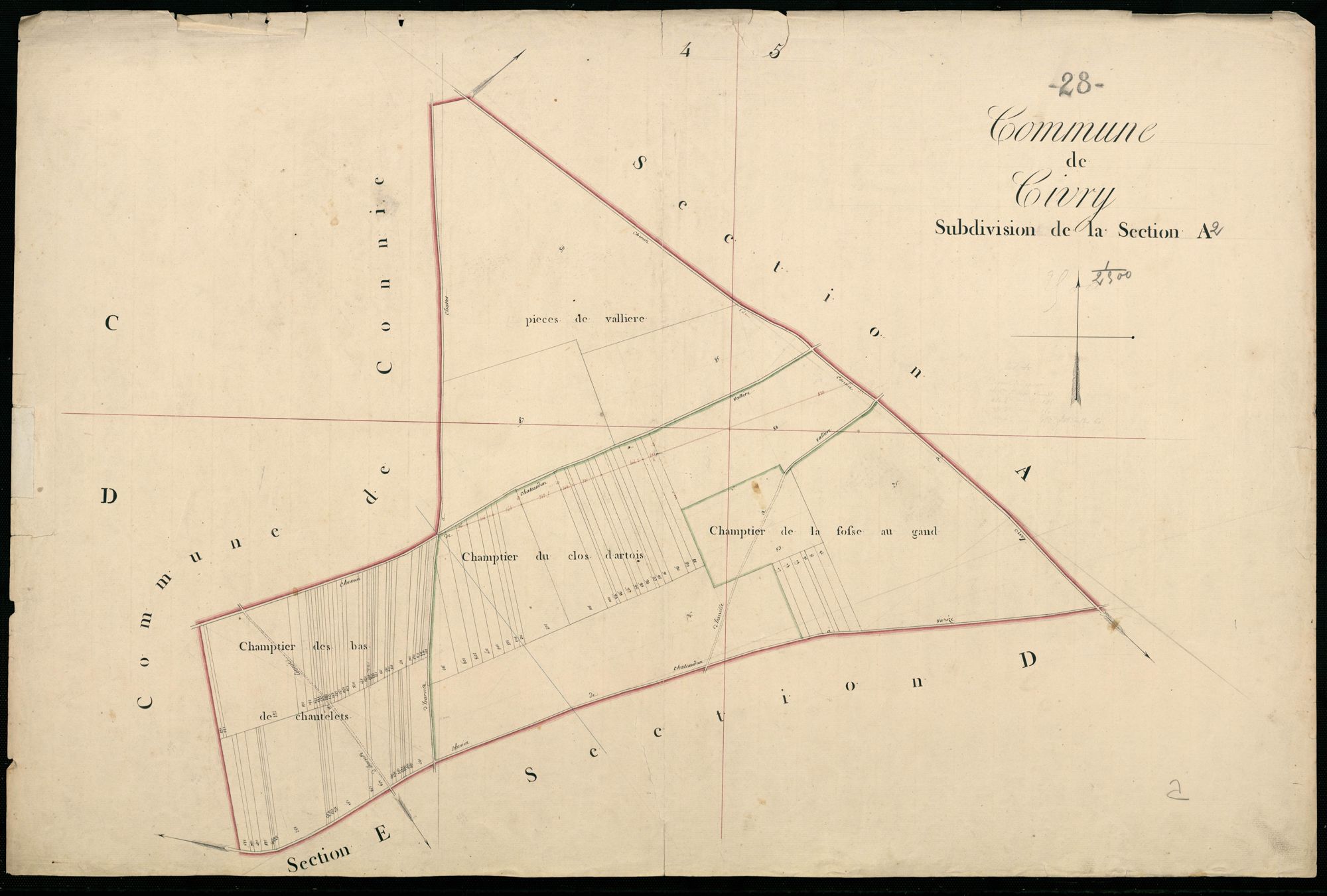 Subdivision de la section A, feuille 2.