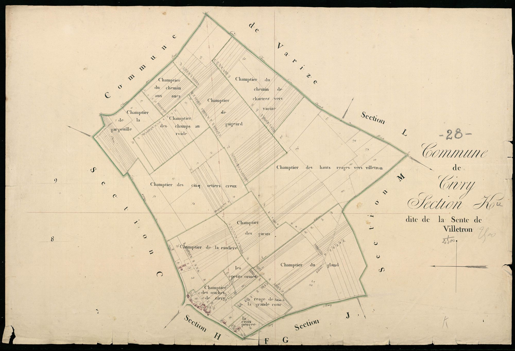 Section K, la Sente de Villetron.