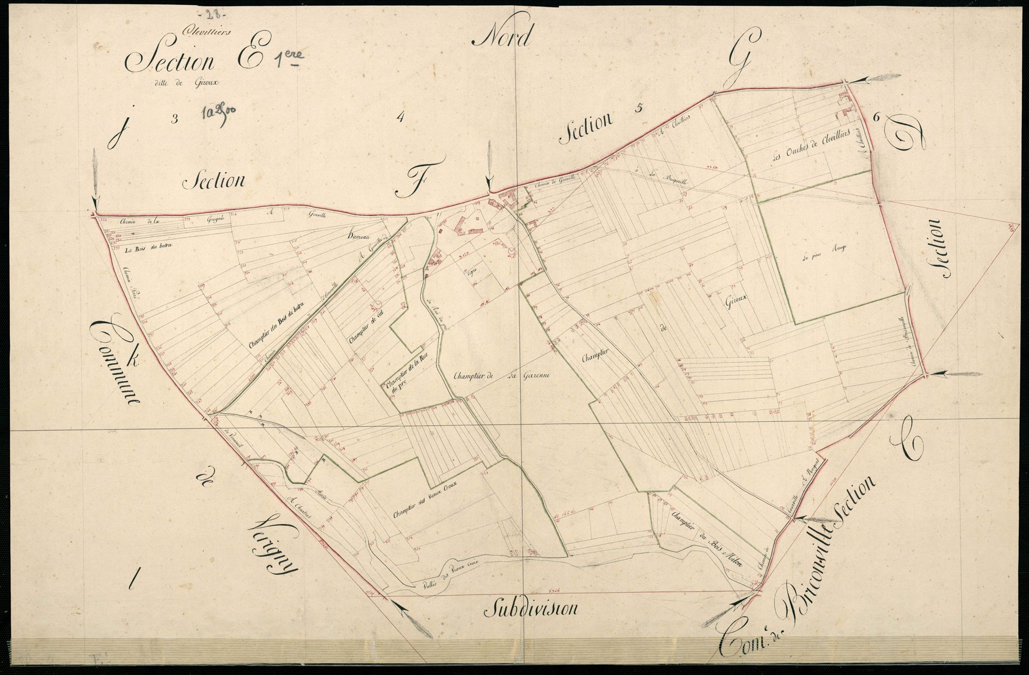 Section E, Giroux, feuille 1.
