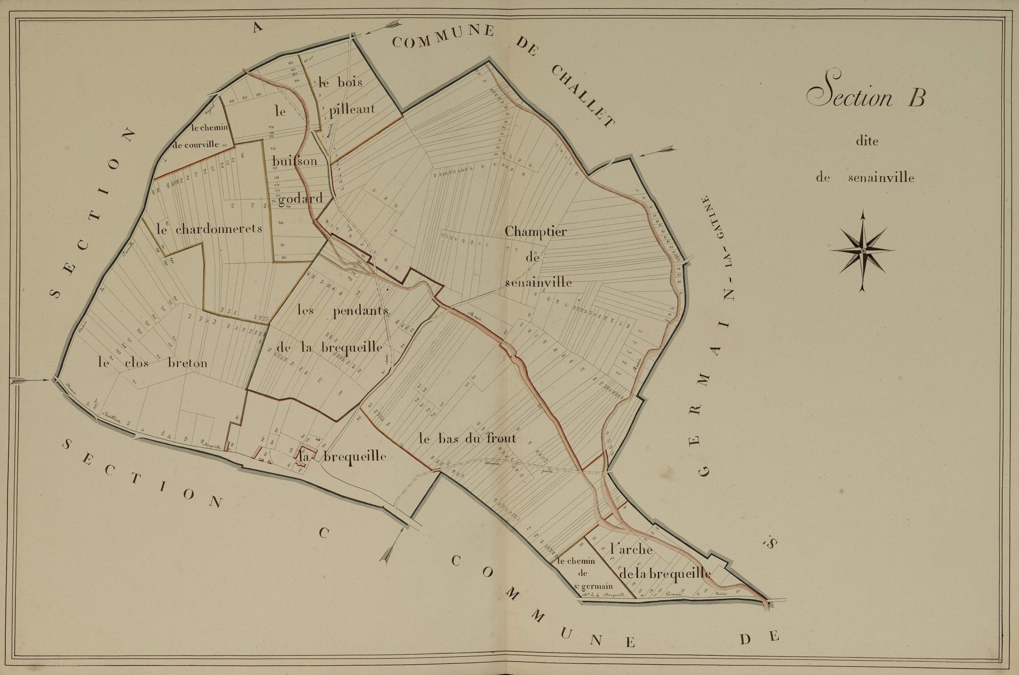 Section B, Senainville, en une feuille.