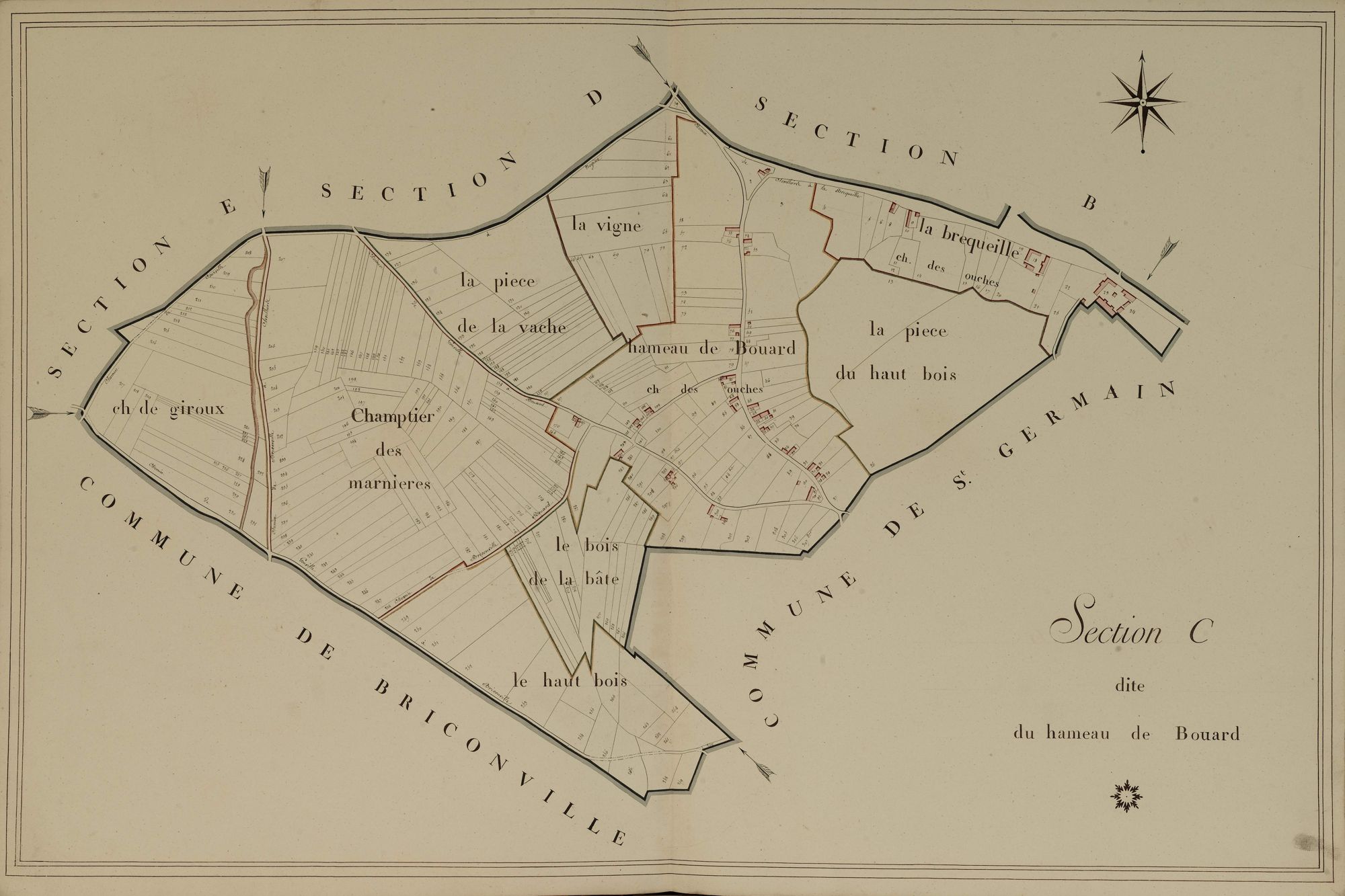 Section C, le Hameau de Bouard, en une feuille.