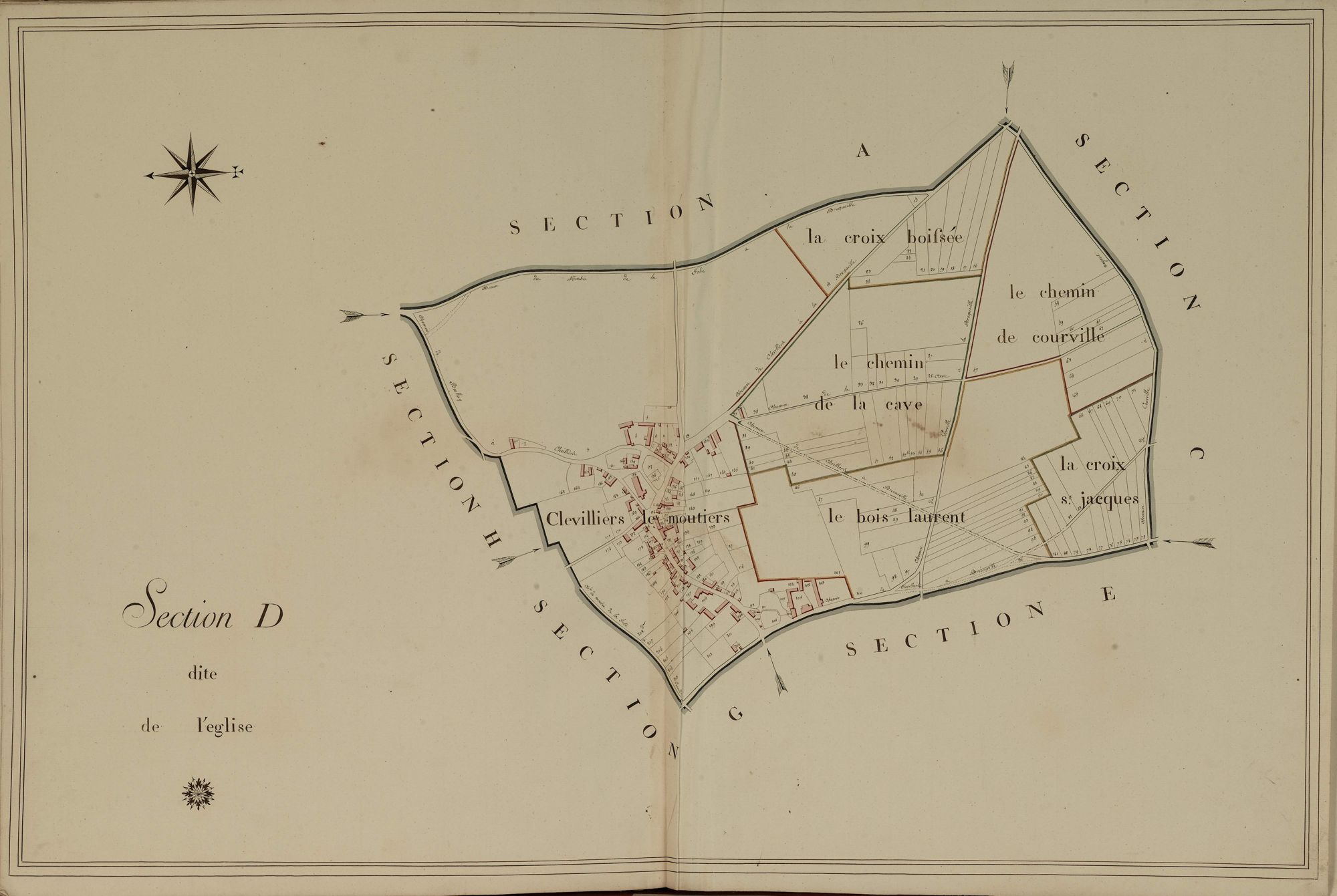 Section D, l'Eglise, en une feuille.