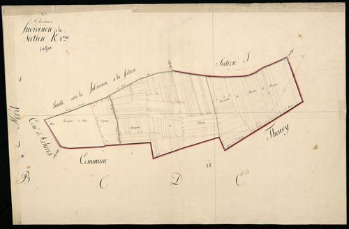 Subdivision de la section K, feuille 1.