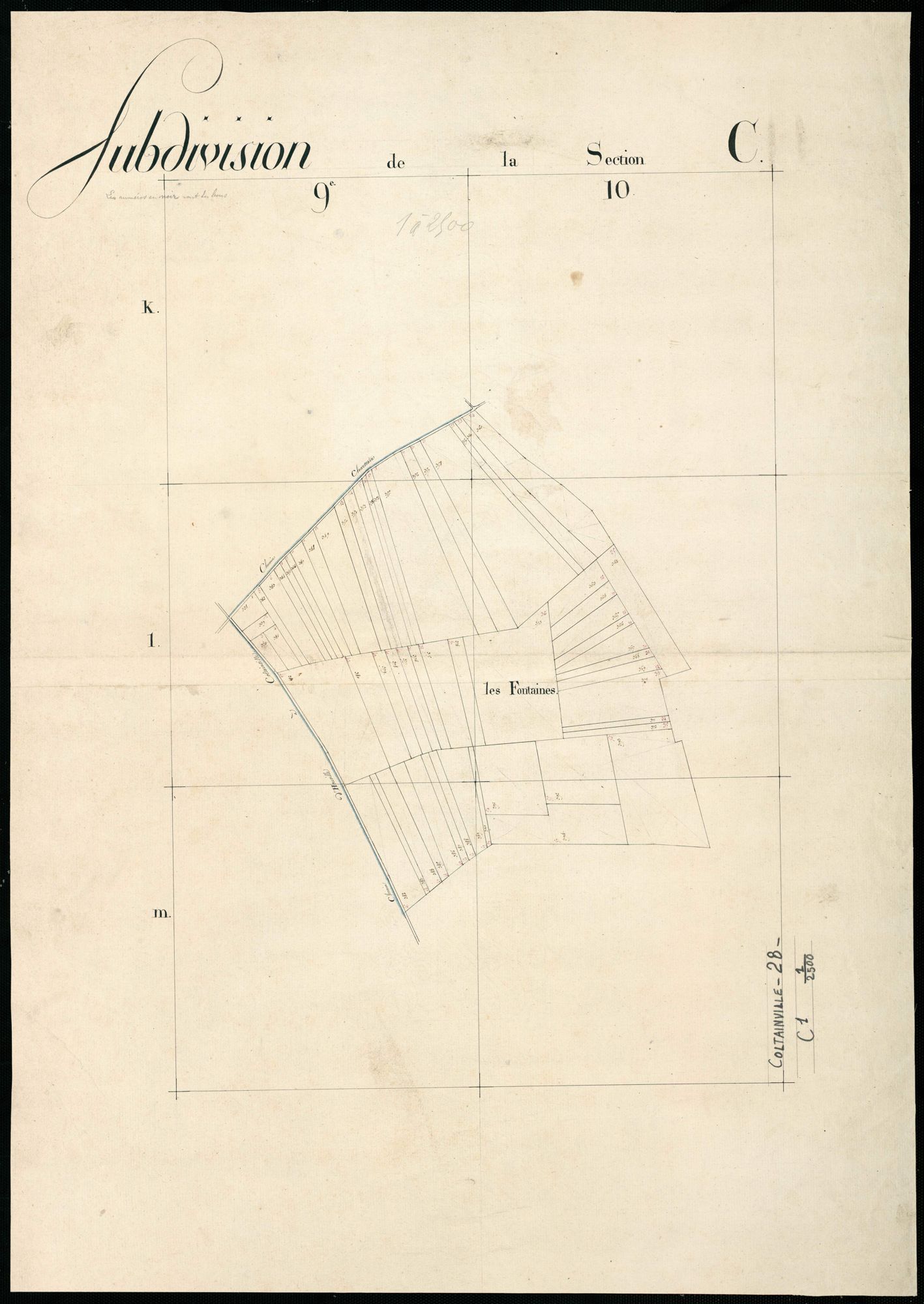 Subdivision de la section C, feuille 1.