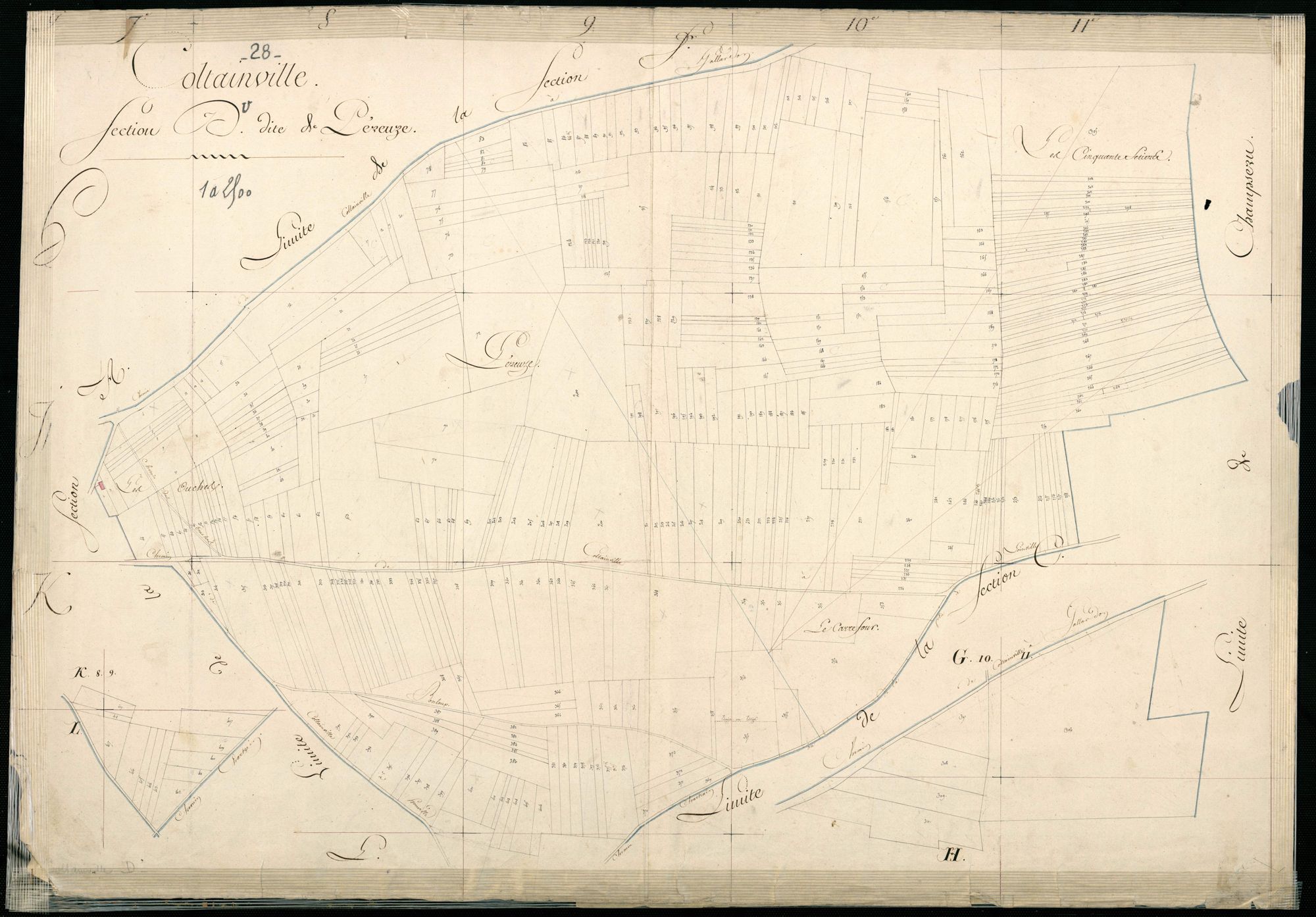 Section D, Péreuze, en une feuille.