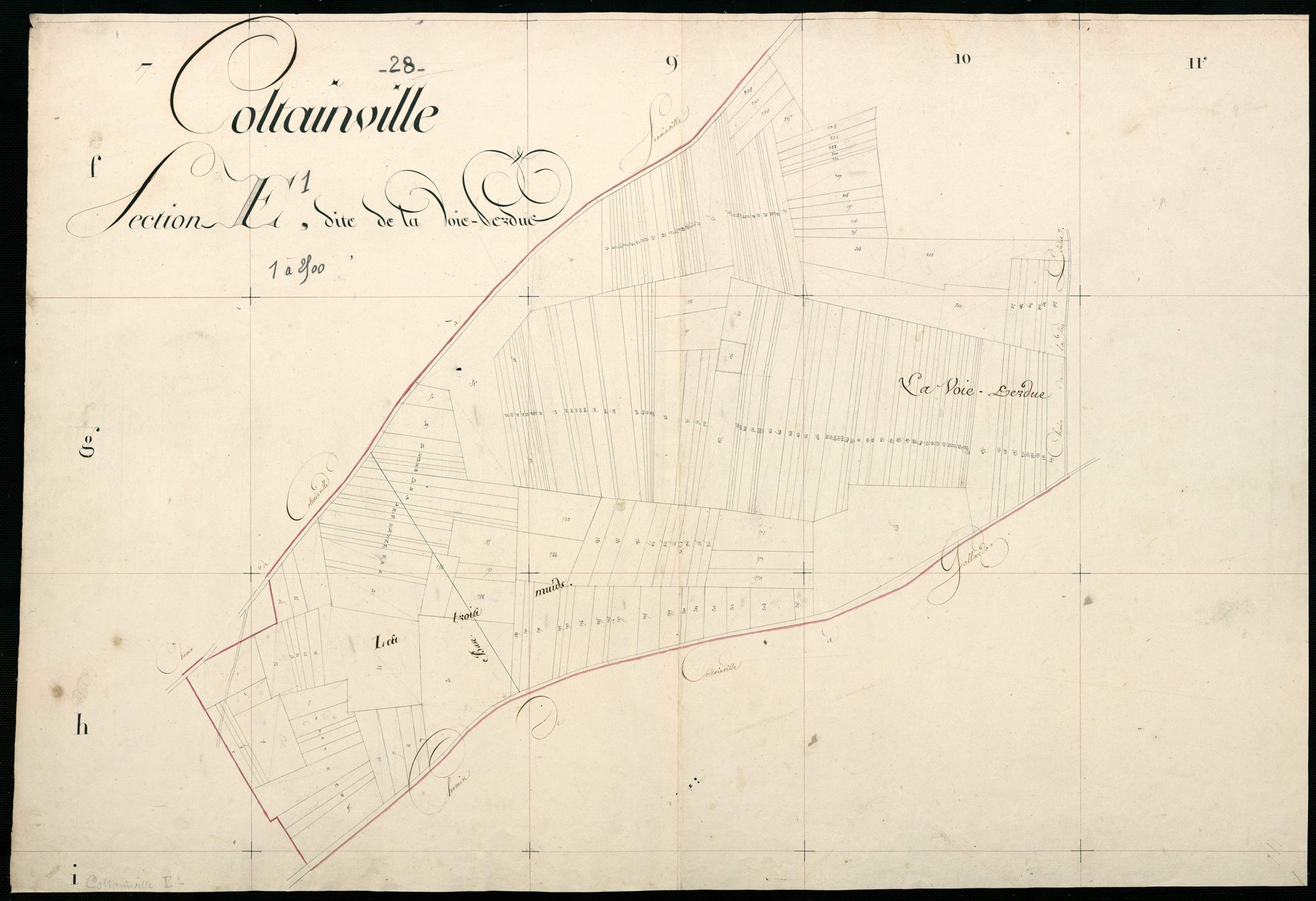 Section E, la Voie-Perdue, feuille 1.