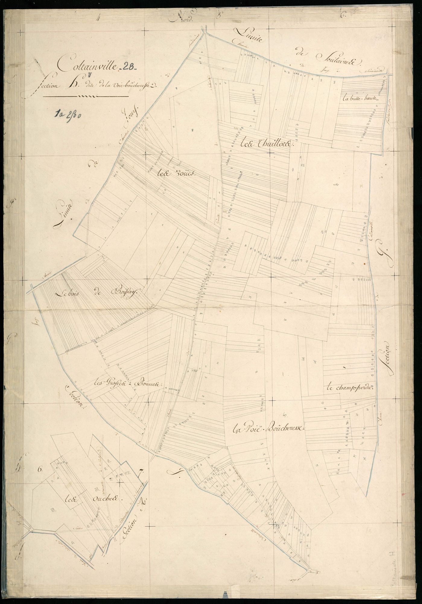 Section H, la Voie-Boûcheresse, en une feuille.