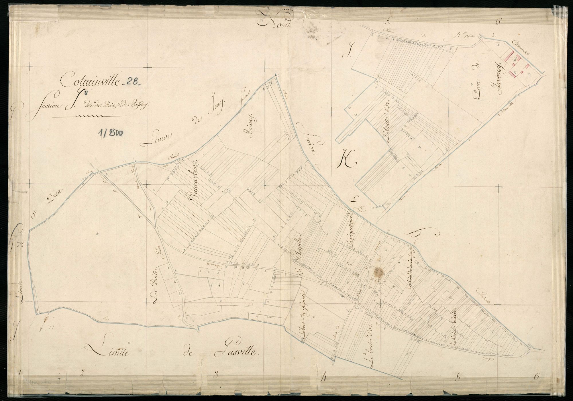 Section J, les Bois et Boifray, en une feuille.