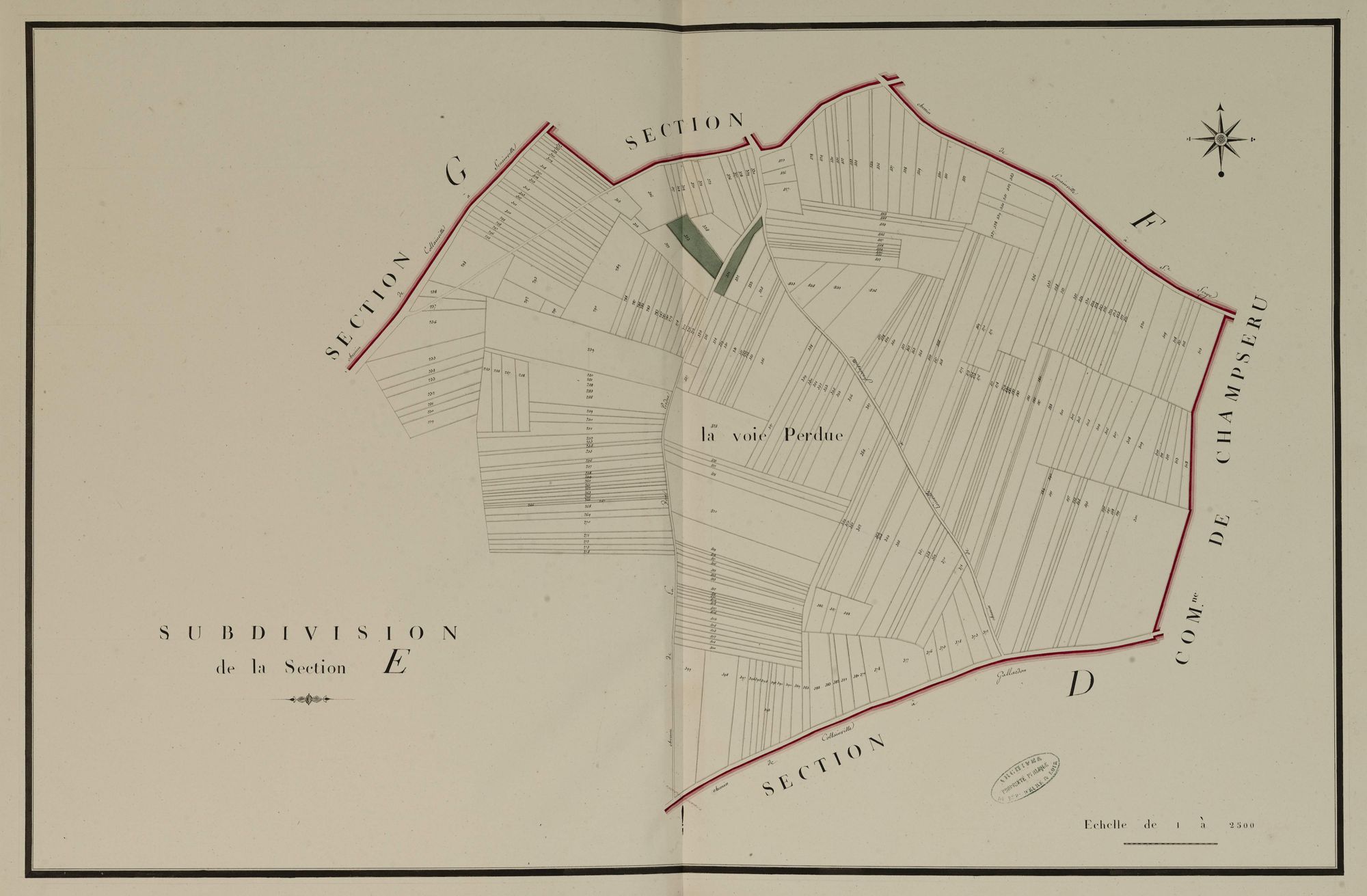 Subdivision de la section E, feuille 2.