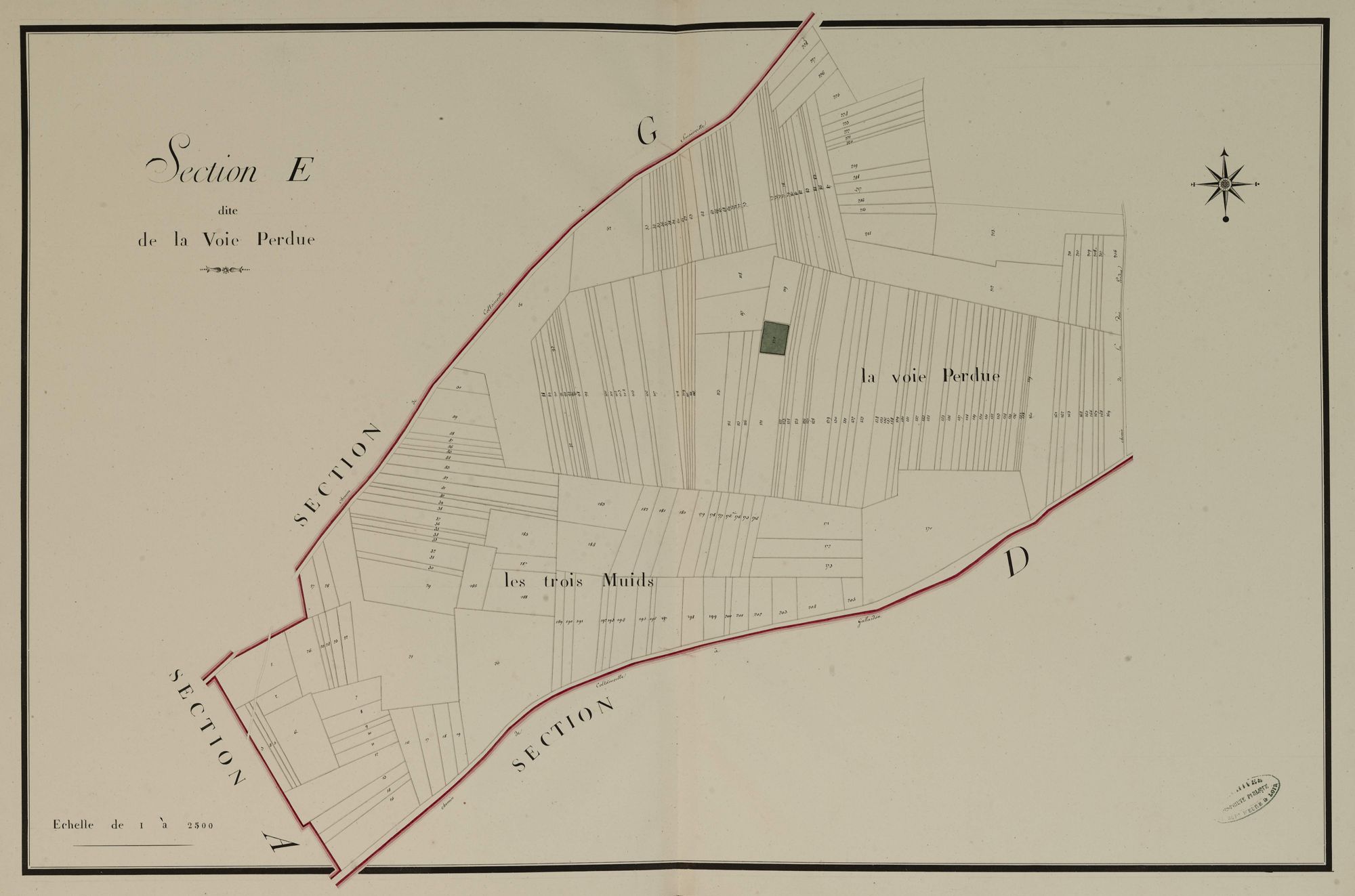 Section E, la Voie Perdue, feuille 1.