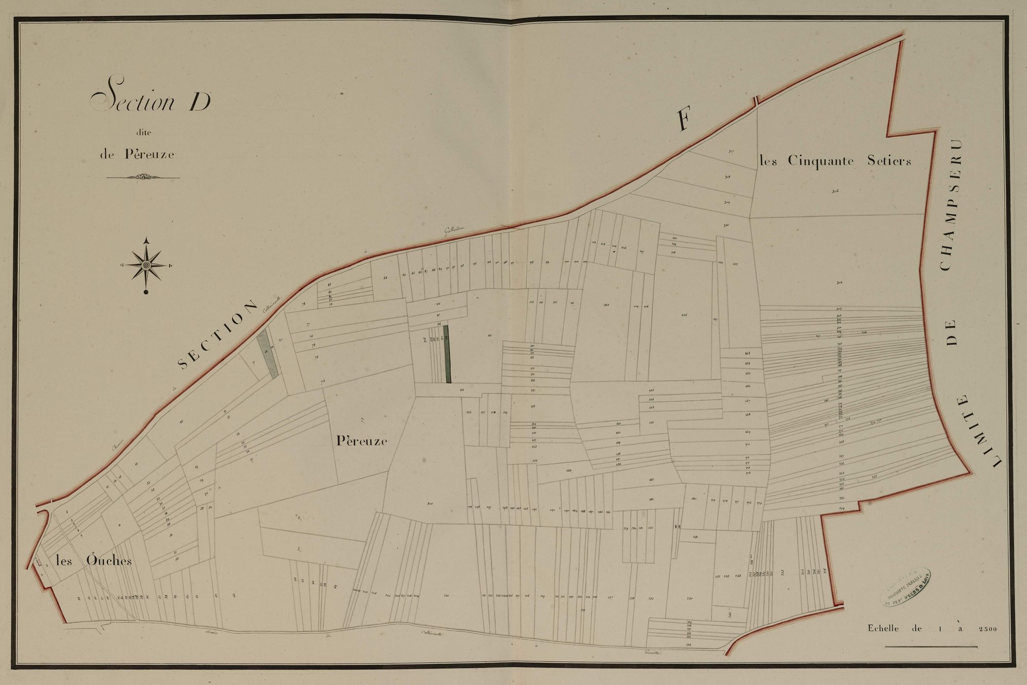 Section D, Péreuze, feuille 1.