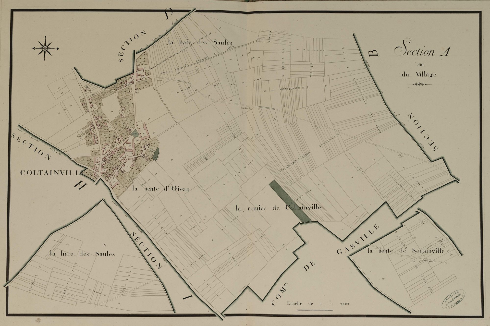 Section A, le Village, en une feuille.