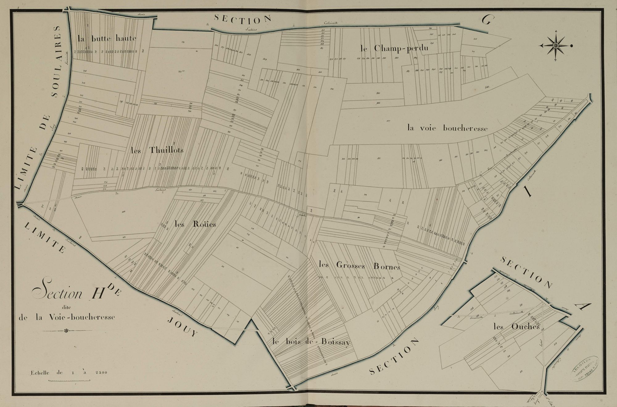 Section H, la Voie-Boucheresse, en une feuille.