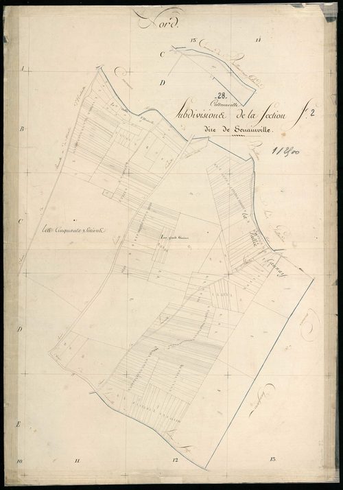 Subdivision de la section F, Senainville, feuille 2.