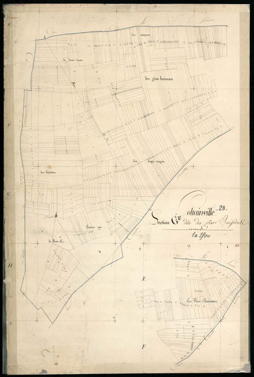 Section G, les Gros Buissons, en une feuille.