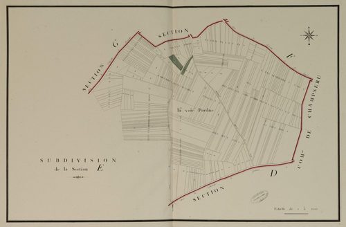 Subdivision de la section E, feuille 2.