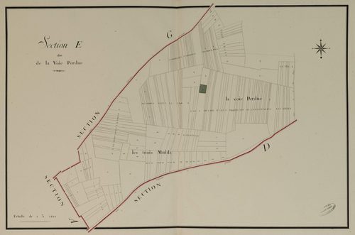 Section E, la Voie Perdue, feuille 1.