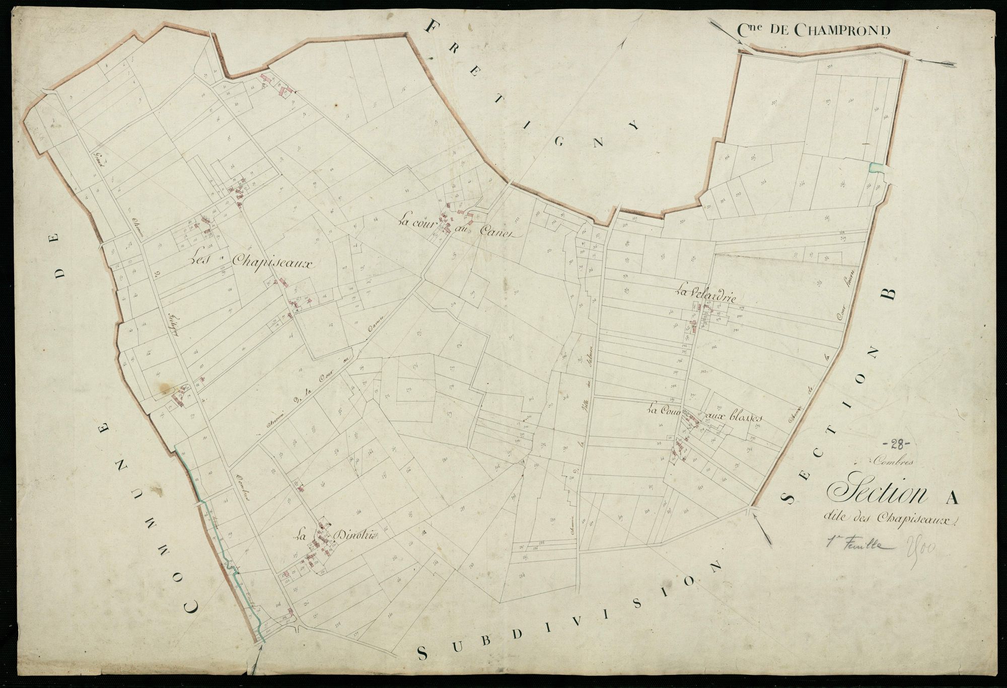 Section A, les Chapiseaux, feuille 1.