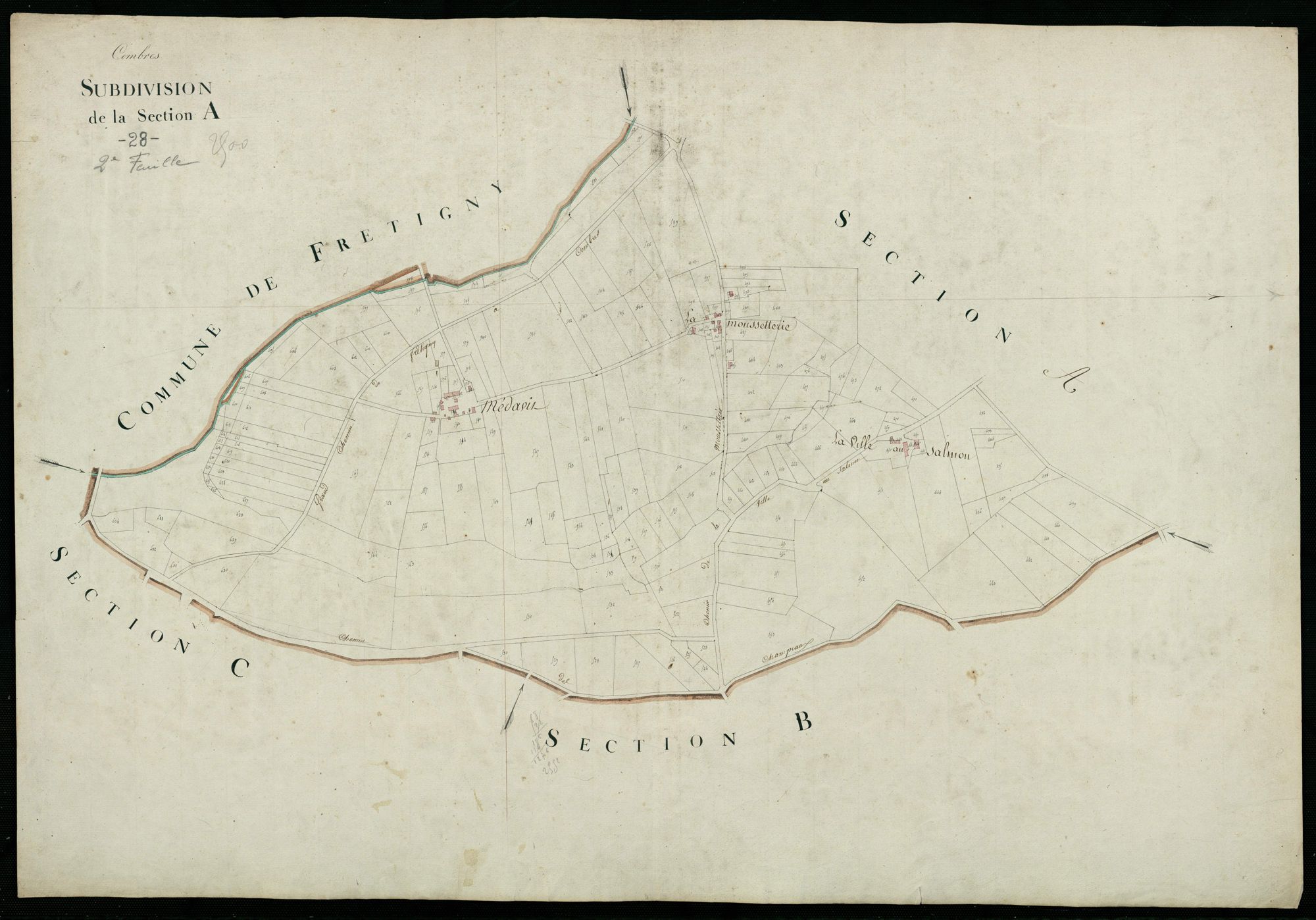 Subdivision de la section A, feuille 2.
