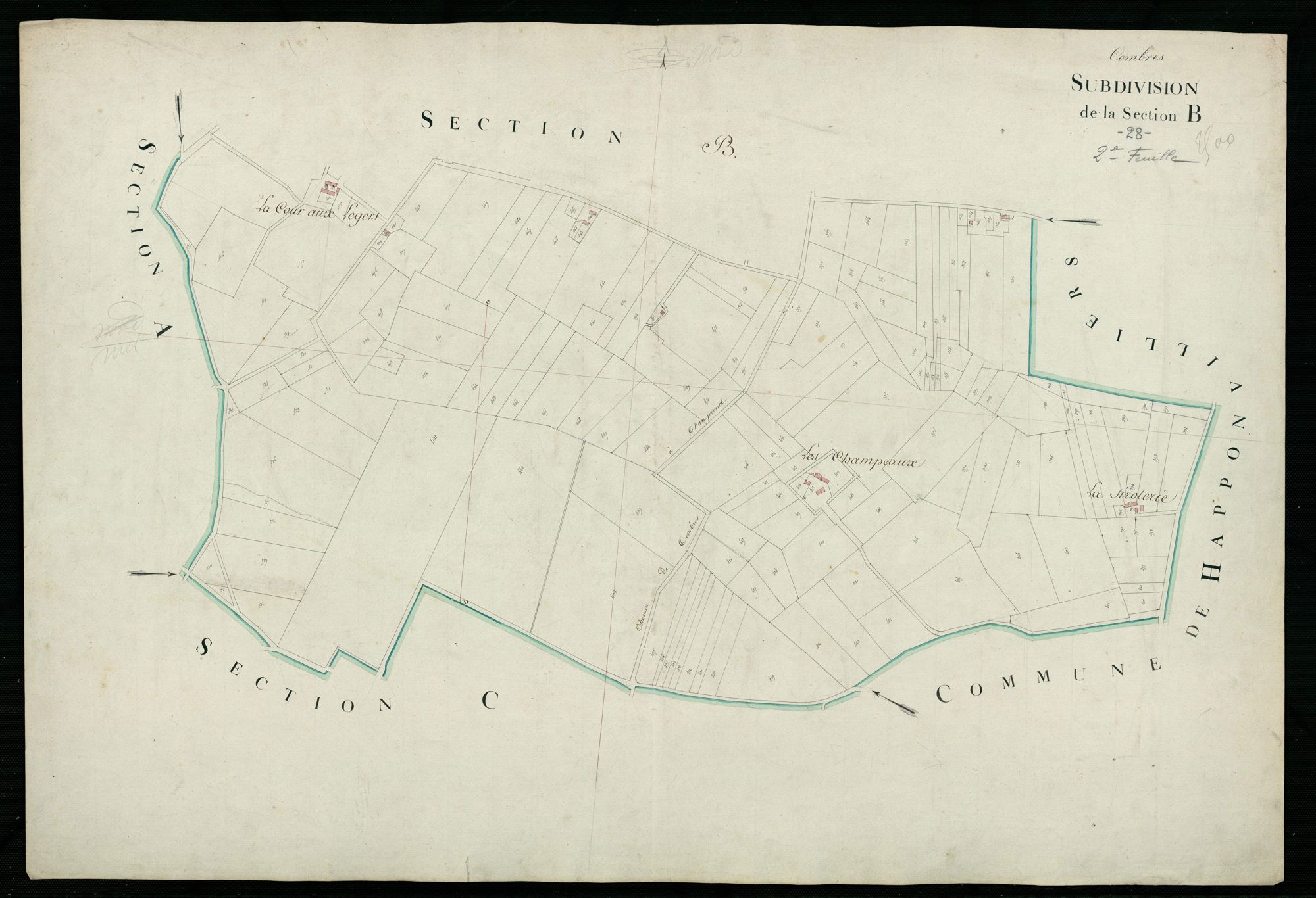 Subdivision de la section B, feuille 2.