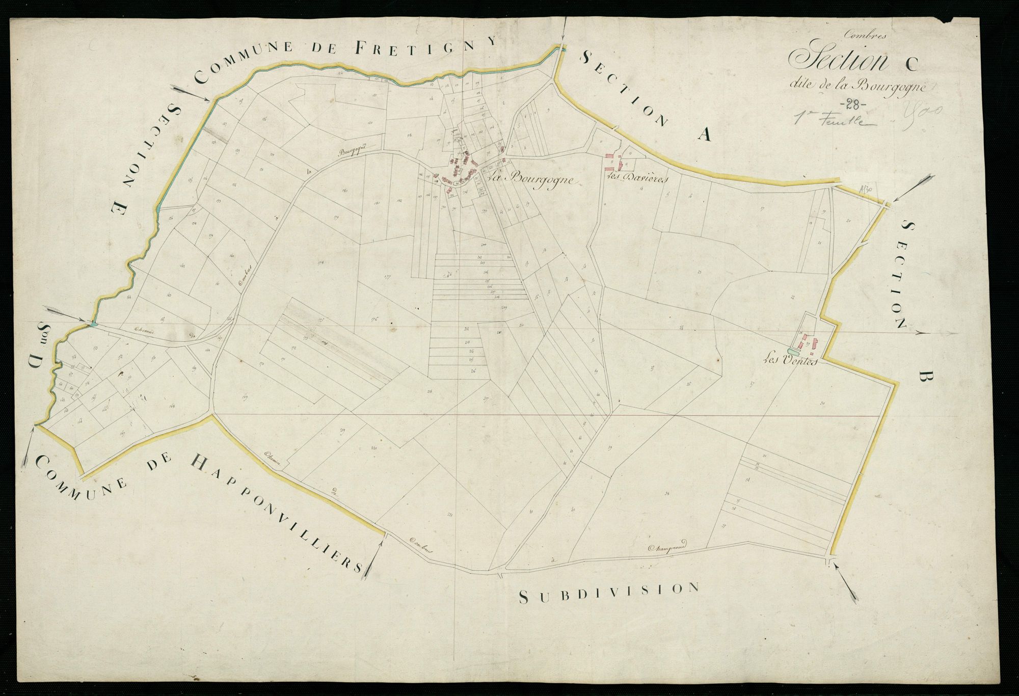 Section C, la Bourgogne, feuille 1.