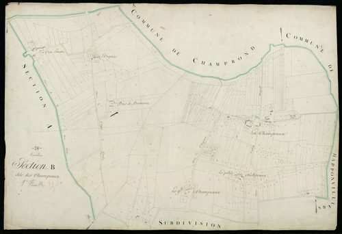 Section B, les Champeaux, feuille 1.