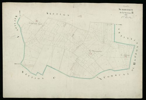 Subdivision de la section B, feuille 2.